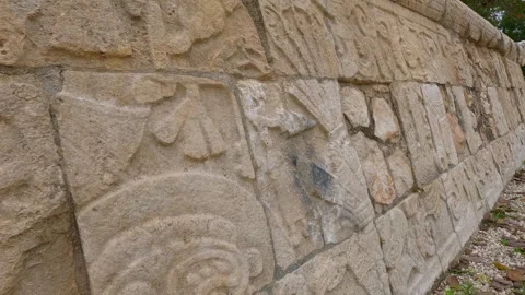 02 January 2024, Chichen Itza, Mexico: Great Ball Court. Stock Footage 343670340