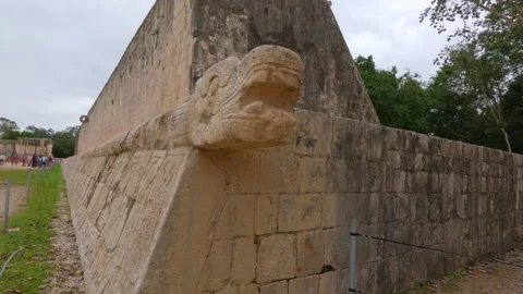 02 January 2024, Chichen Itza, Mexico: Great Ball Court. Stock Footage 343670682
