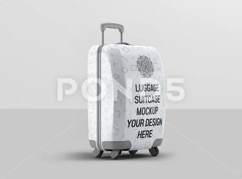 02 Luggage Suitcase Mock-up PSD Template