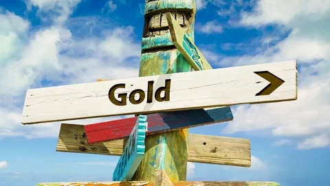 02 Sign 282 - Gold | Stock Video | Pond5