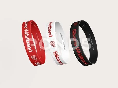 02.  Silicone Wristbands Mockup PSD-Vorlage