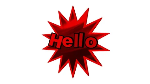 02 Text Animation with Graphics Hello 스톡 동영상 128039360