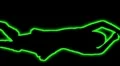 02- Vertical HD sexy dancer silhouette - green neon on black HD Footage