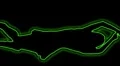02- Vertical HD sexy dancer silhouette - green glow on black HD Footage