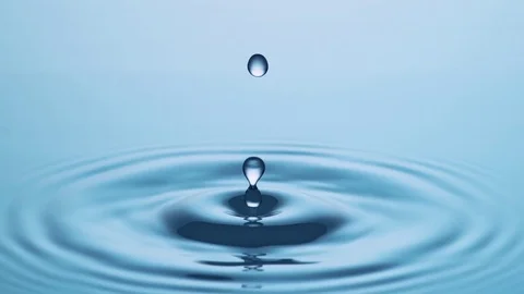 02 Water Drop - Water Surface - Deep Impact Stock Footage 83801139
