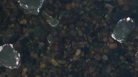 020 Ice drifting by the river 库存影片 166341990