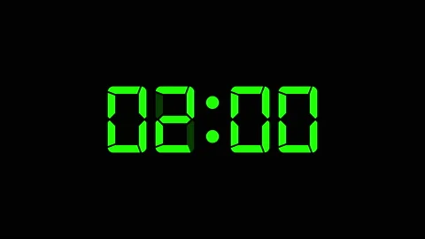 02:00 - digital animation concept. Video stock 222127778