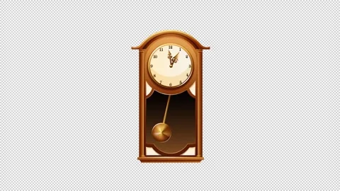 02.00 wall clock alpha 動画素材 276682561