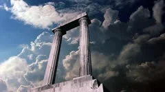 Animation of a piece of the remains of an ancient greek temple