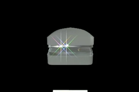 0207 wedding engagement ring in box  Stock Footage 673997