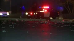 DUI DRUNK DRIVING Accident Crash Cop Police Car Lights, Shattered glass HD