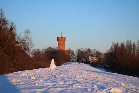 02.13.2021. Swiecie, Kuyavian-Pomeranian Voivodeship, Poland. Teutonic castle Stock Photos