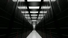 Data network center servers. Cloud computing, e-commerce upload download data.