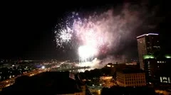 FIREWORKS, OVER CITY, BIG FINALE, WITH AUDIO