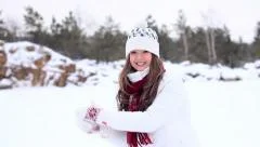 Winter Girl. Snowball!