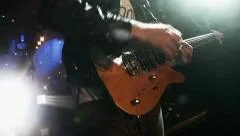 Rock guitarist at live concert