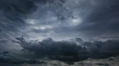 Dark Stormy Clouds. Time-lapse motion background 1080p