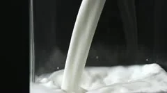 Pouring milk in the glass