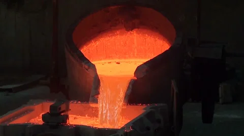 0224 Molten copper Stock Footage 34178889