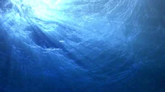 blue looped ocean surface from underwater