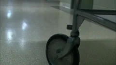 Hospital Gurney Wheel Low Angle Floor Shot HD Video