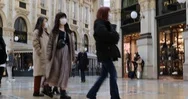 02.27.2020 Milan (Italy) - Coronavirus Alert- Chinese Tourists In Mask In Milan Stock Footage