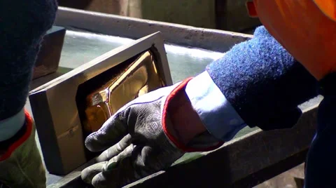 0230 Gold bar Stock Footage 34227519