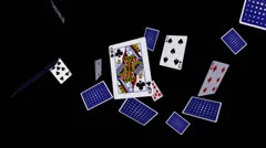 Playing Cards - Flying - Loop - 2 - Alpha Channel