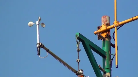 0233 Wind speed measurement device Video stock 35752906