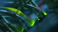 Ethernet server green lights with UTP cables