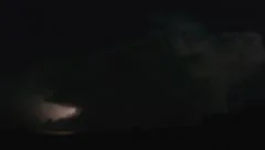 Thunders, Lightnings & clouds time-lapse. Night.