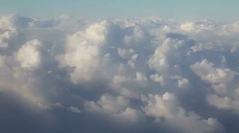 0244 Flyng over the clouds. Very soft cumulonimbus Stock Footage 33731039
