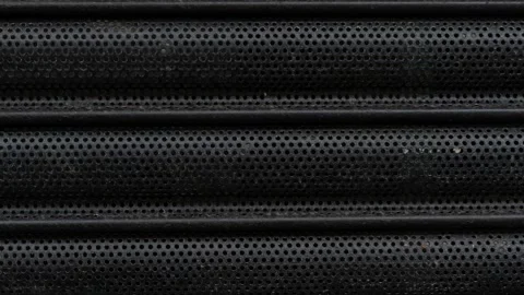 024_Perforated metal security shutter pattern.mp4 Stock Footage 346067295