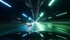 Time Lapse From Car Night Driving Harbour Bridge 180GYNDR_NTSC