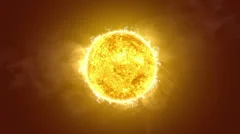 Realistic sun surface with flares. 2 in 1 file.
