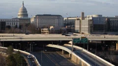 Aerial View Traffic Southeast Freeway I-695 US Capitol Congress Washington DC