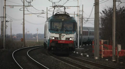 0264 Intercity regional train Stock Footage 33848480
