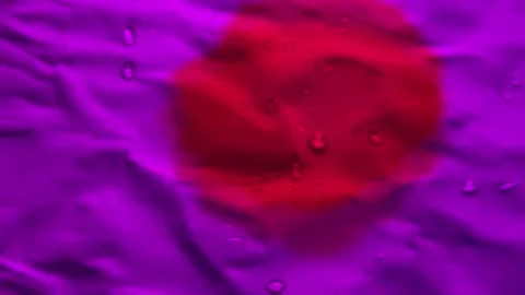 026_Abstract fluid textures with water droplets.mp4 Stock Footage 345074015