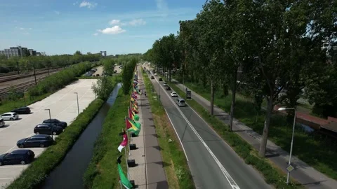 027 - Gouda - 71 Flags Stock Footage 228687345