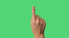 Multi-touch Screen Hand Gestures for tablets and smartphones on green screen