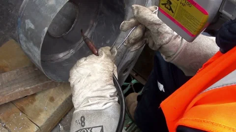 0275 Lead welding using special security equipment Stock Footage 35761916