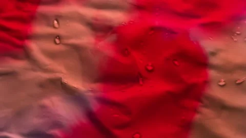 027_Abstract colorful liquid patterns with droplets.mp4 Stock Footage 345074016