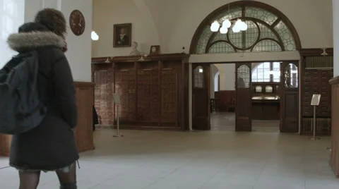 0284 Black Diamond, Public Library in Copenhagen Stock Footage 35845324
