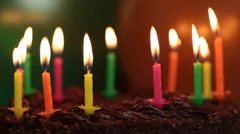 Candles on the birthday cake 