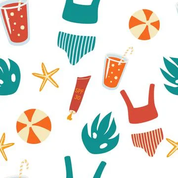 0292 summer pattern Stock Illustration