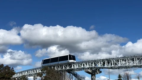 03 16 18 4K HD video Oakland Airport Bart 02 Stock Footage 90769494