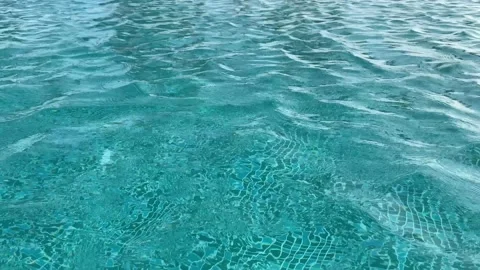 03 Blue water waves pool Stock Footage 200449409