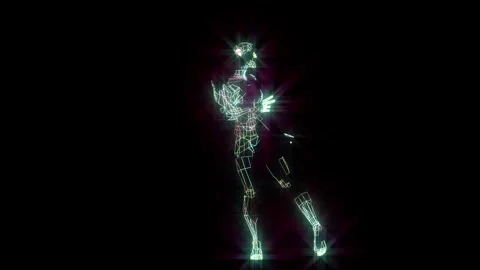 03 girl Dance StarGlow Stock Footage 340282745