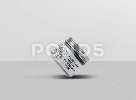 03 Mason Jar Mock-Up PSD Template