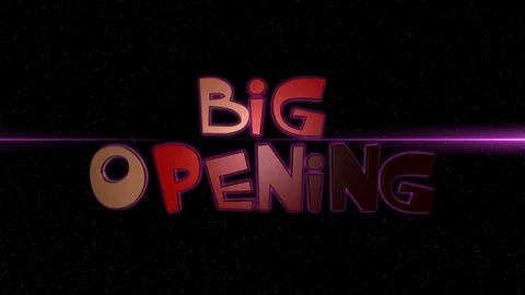 03 Text Animation with Graphics Effect Neon Big Opening Stock-Footage 128203951